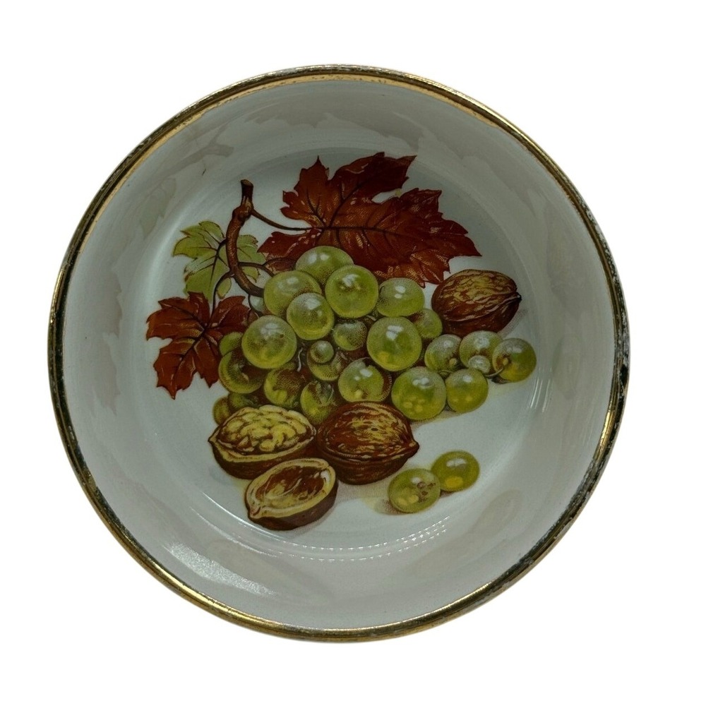 VTG Dartmouth Pottery England Grape Walnut Ramekin Elsenham Quality Foods Bowl